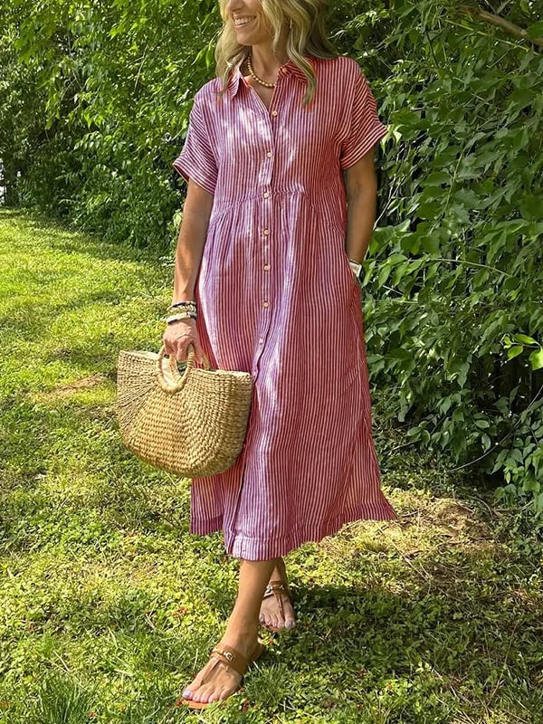 Nyssa™ | Elegantes gestreiftes Kleid