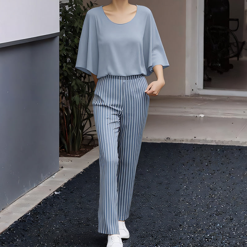 Norelia™ | Elegantes Damen-Set mit Musterhose