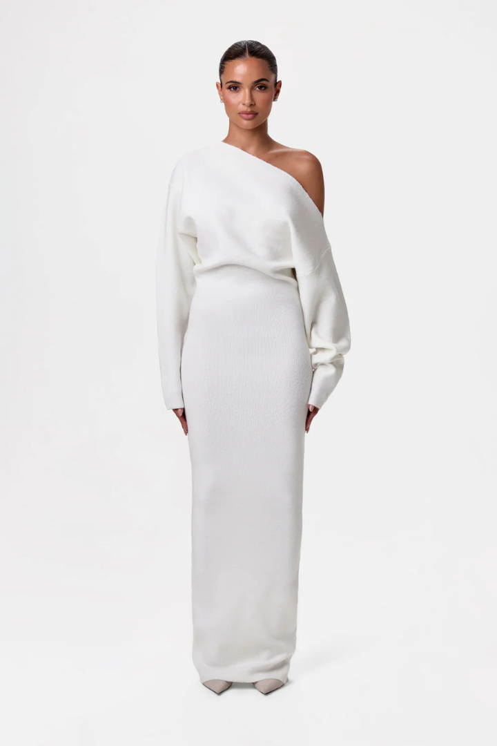 Fiara™ | Off-Shoulder Strickkleid