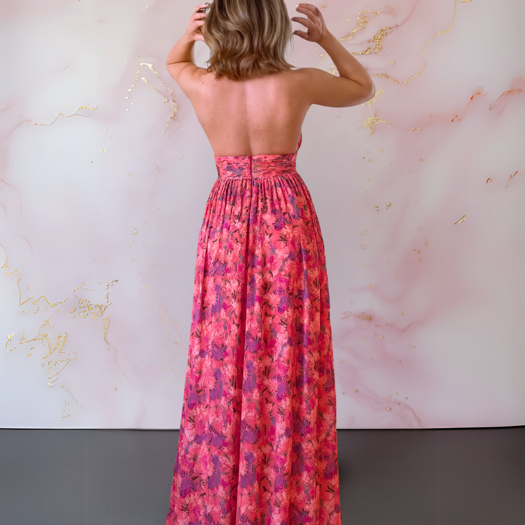 Adelgunde™ | Langes Kleid mit Blumenprint