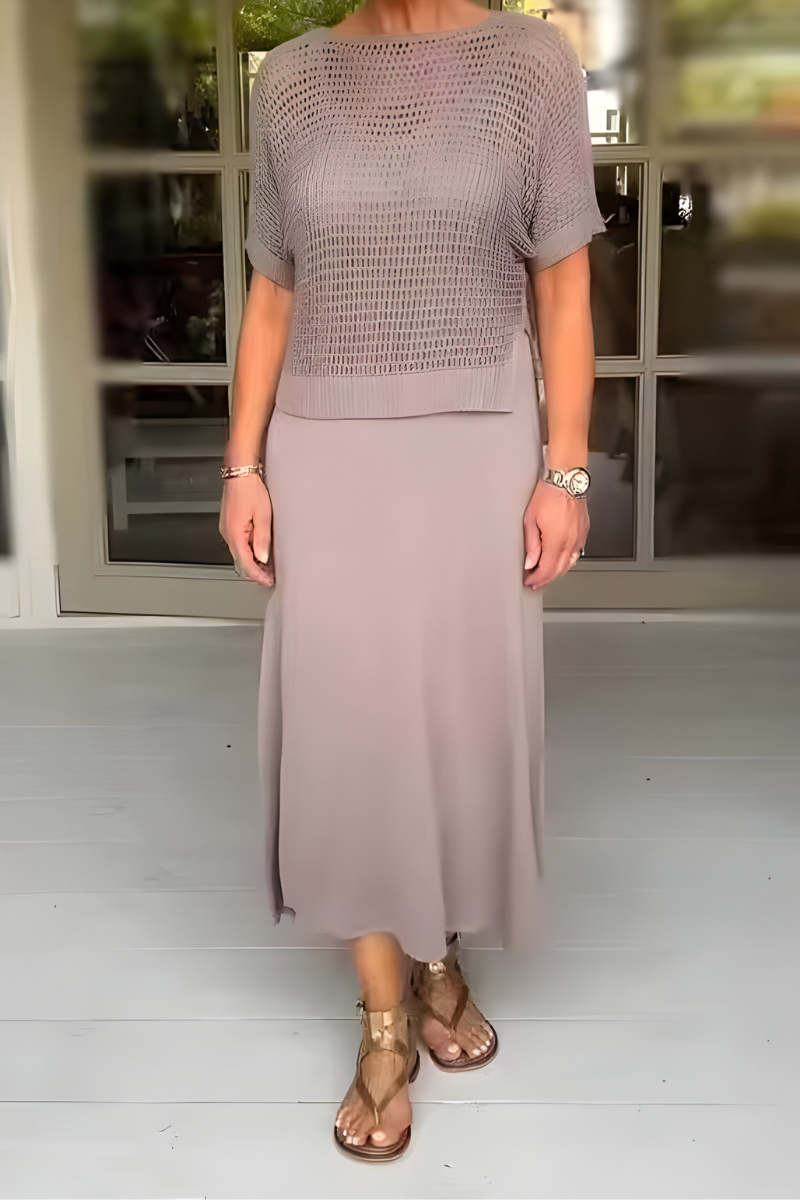 Noelle™ | Sommerkleid mit Strickmieder