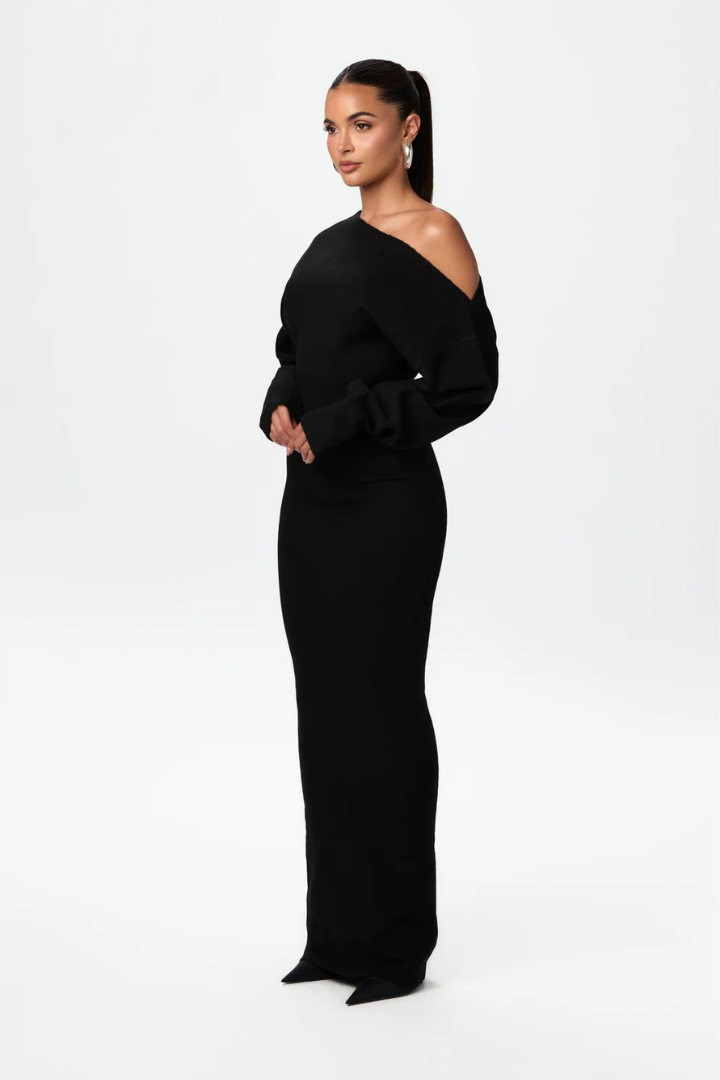Fiara™ | Off-Shoulder Strickkleid
