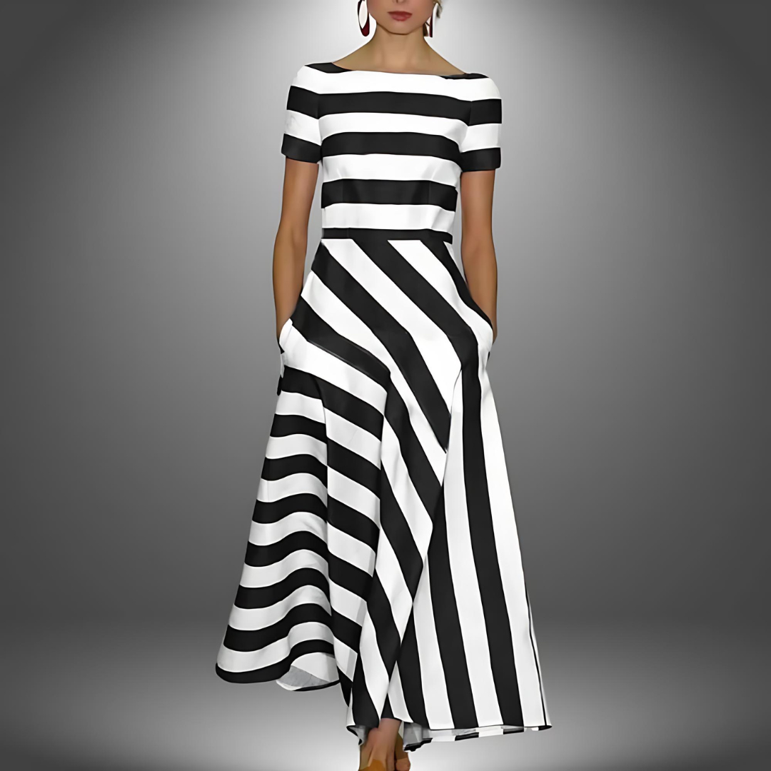 Grete™ | Kleid mit subtilen Streifen