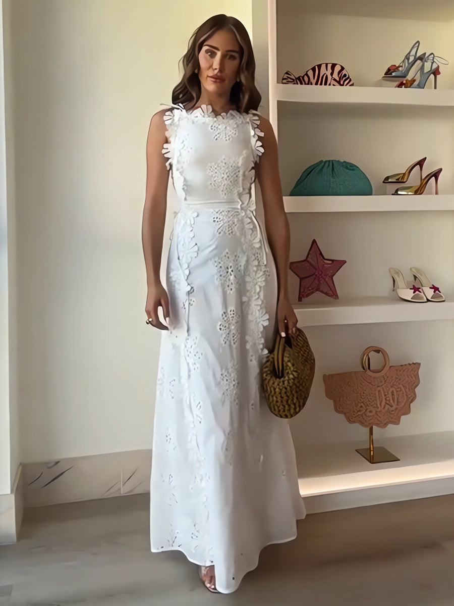 Odarka™ | Spitzen-Blumen-Maxikleid
