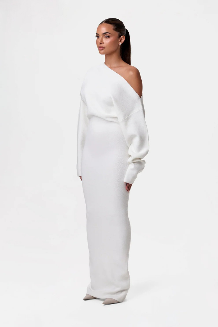 Fiara™ | Off-Shoulder Strickkleid