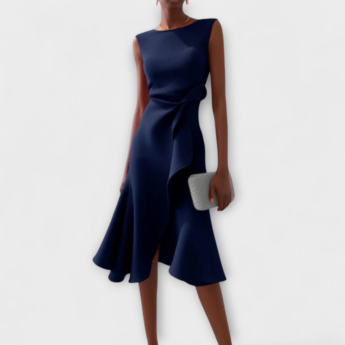 Elanisse™ | Zeitloses Drapiertes Midikleid