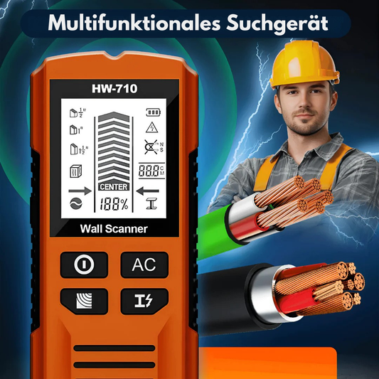 WallScan™ Pro – Multifunktionaler Metall-, Holz- & Kabeldetektor