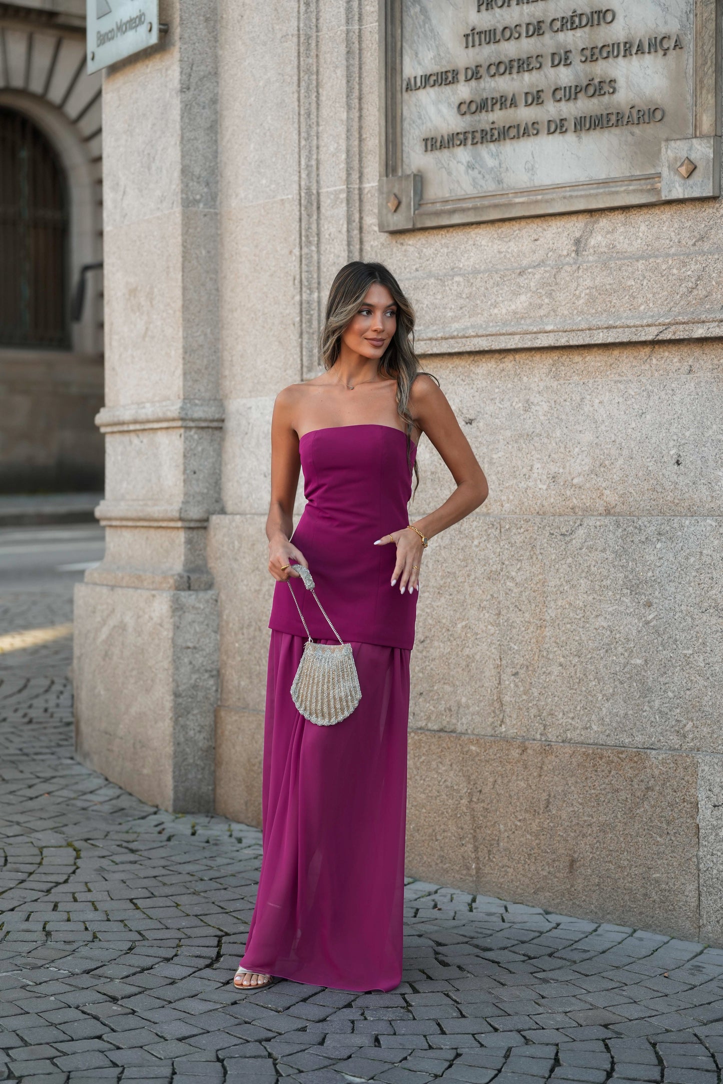 Isolde™ | Abendkleid mit fließendem Cape