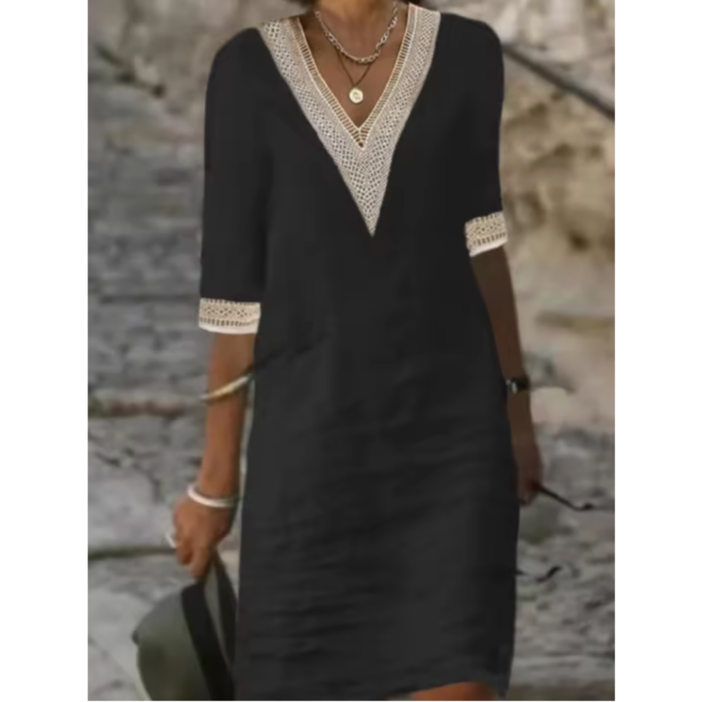 Saphira™ | Minikleid mit V-Ausschnitt