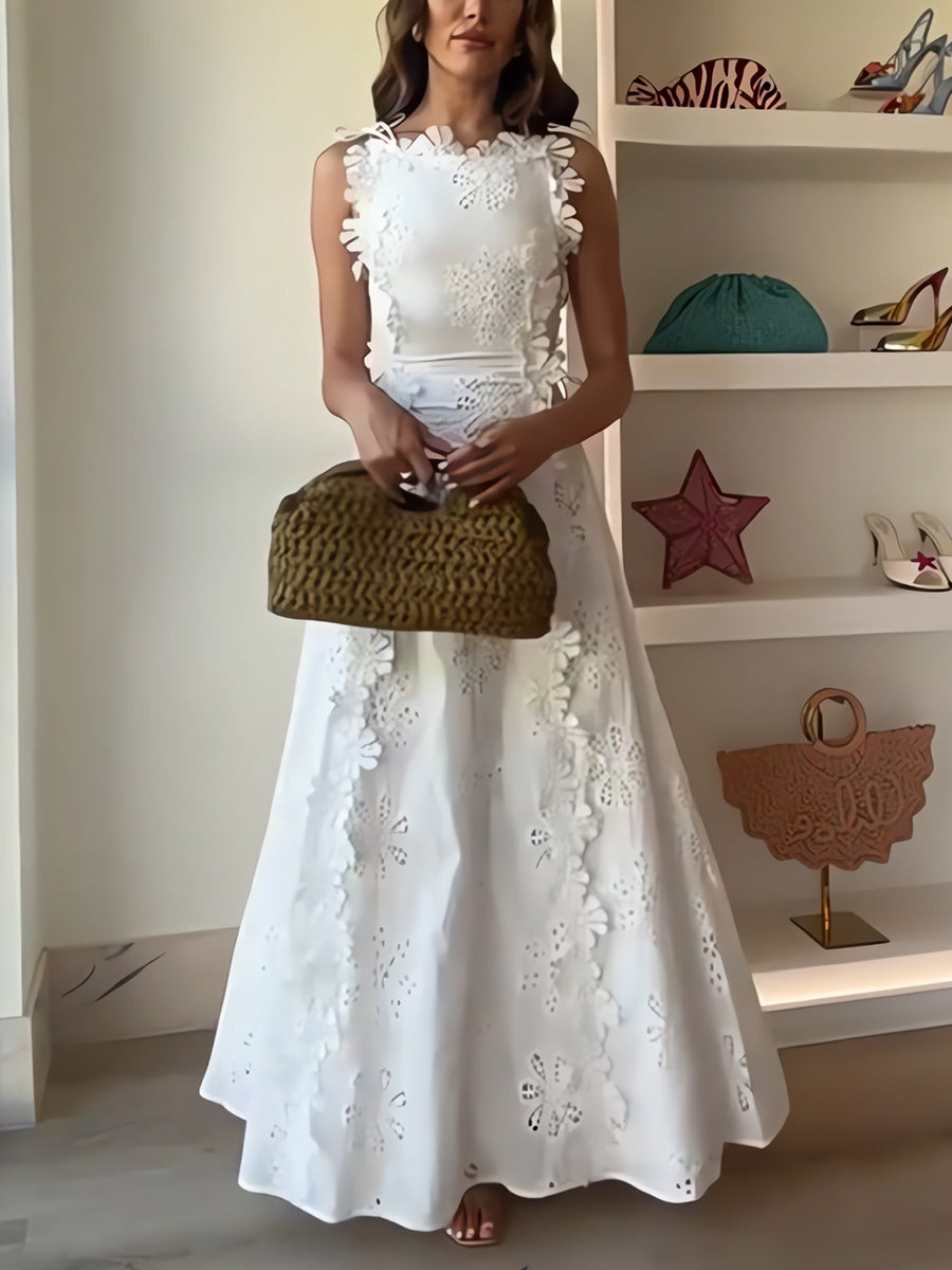 Odarka™ | Spitzen-Blumen-Maxikleid