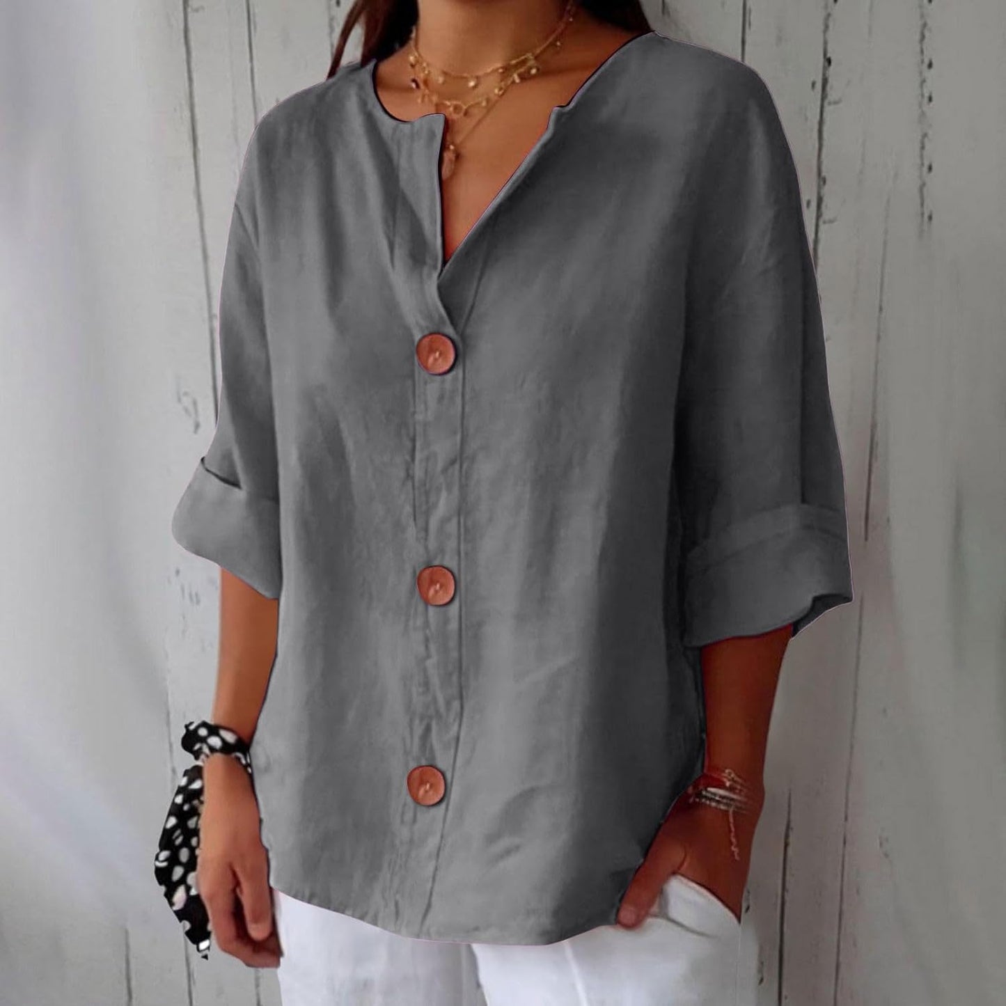 Gertrud™ | Stilvolle Oversize-Bluse aus Leinen