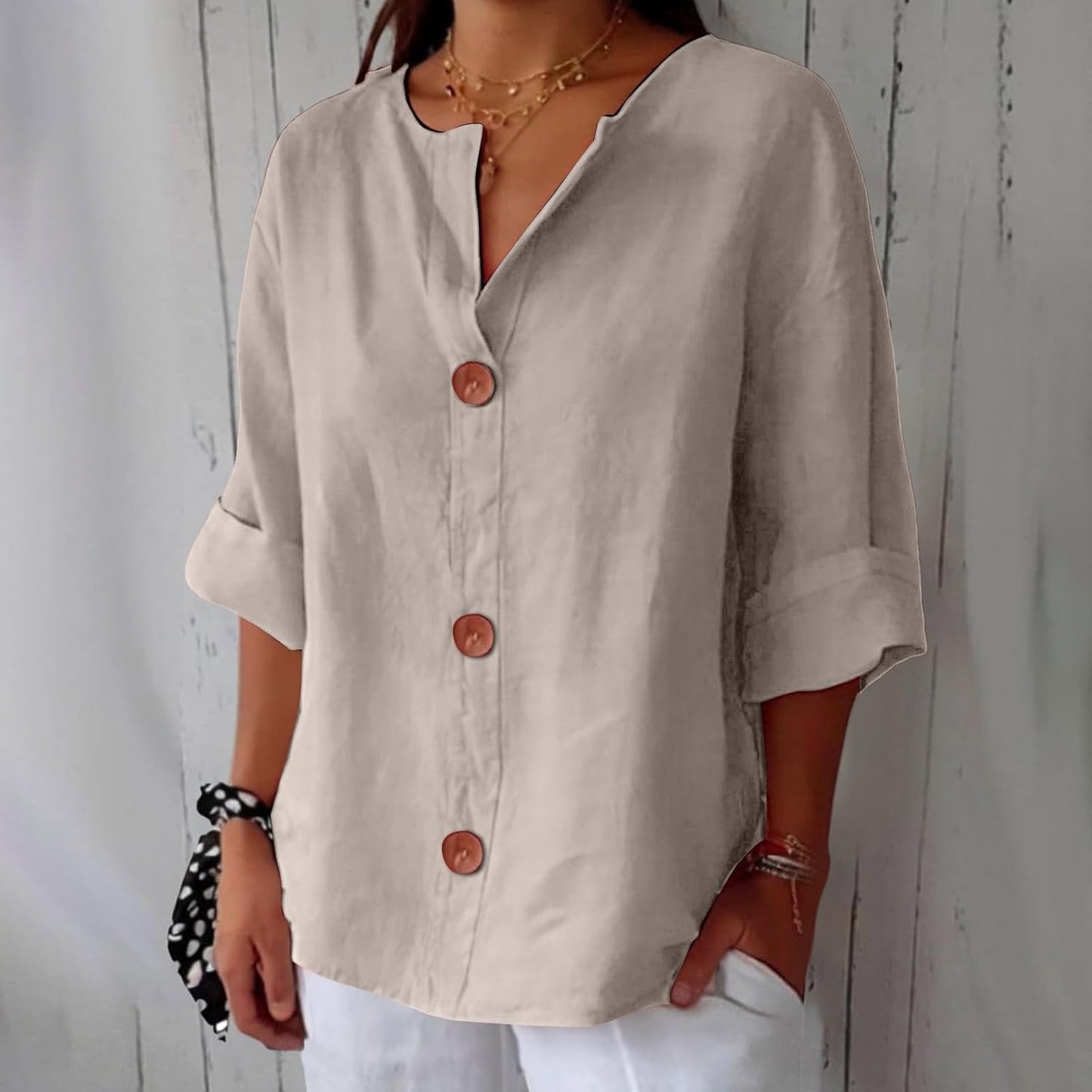 Gertrud™ | Stilvolle Oversize-Bluse aus Leinen