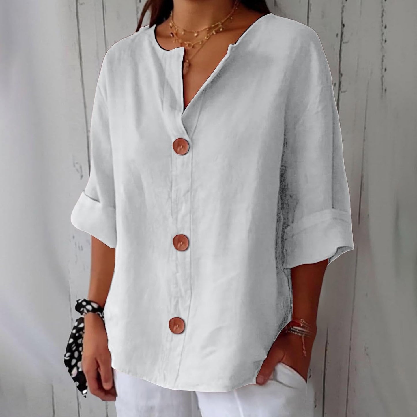 Gertrud™ | Stilvolle Oversize-Bluse aus Leinen