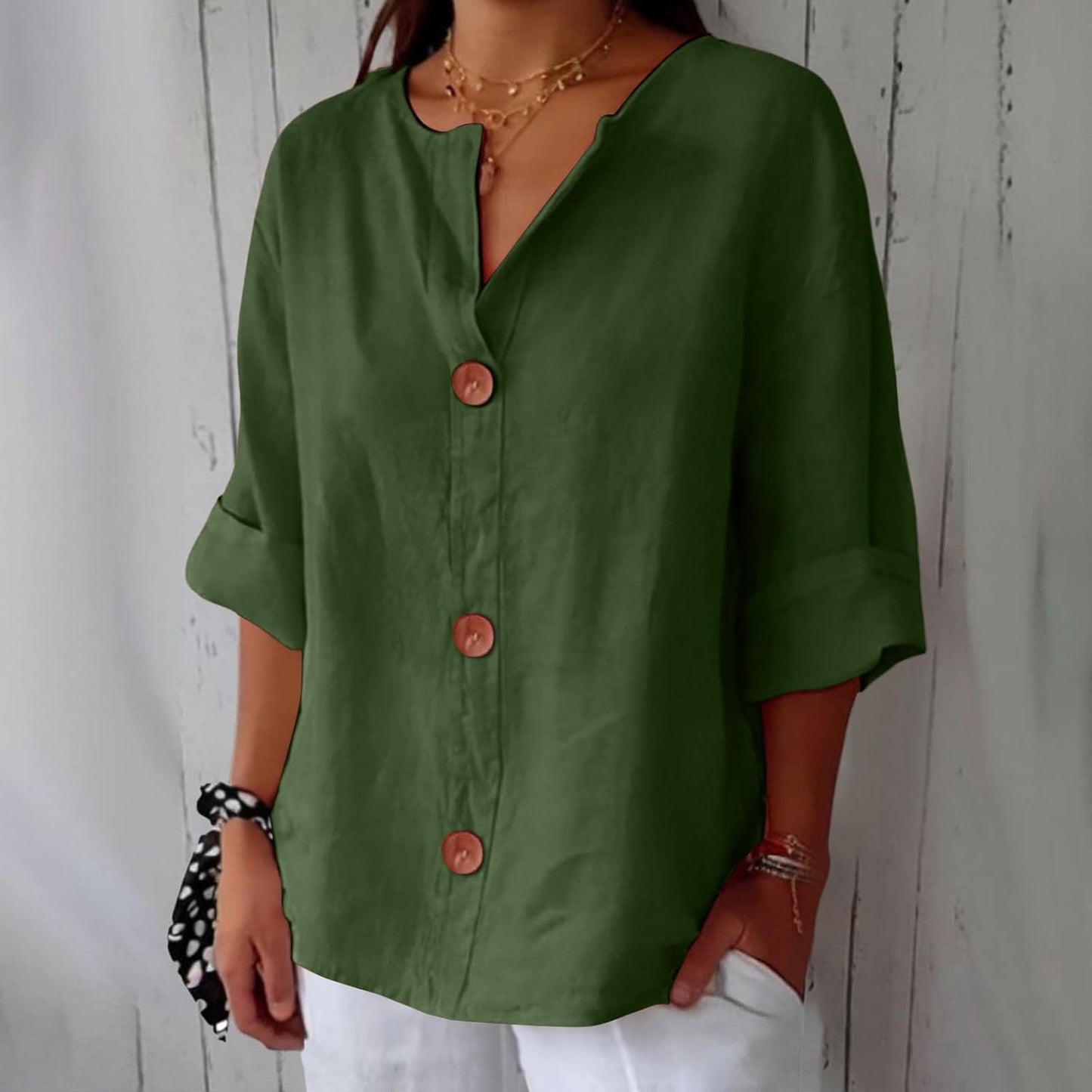 Gertrud™ | Stilvolle Oversize-Bluse aus Leinen