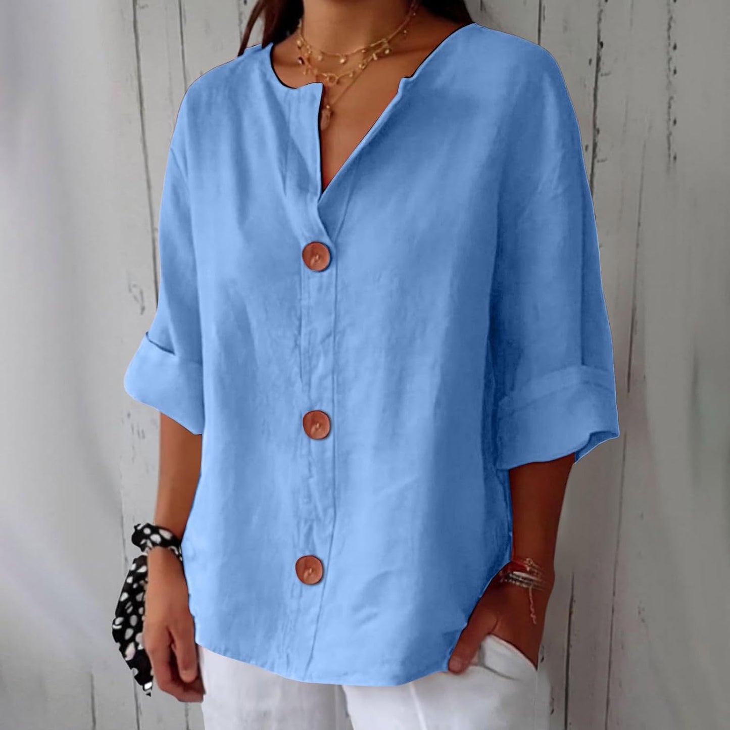 Gertrud™ | Stilvolle Oversize-Bluse aus Leinen