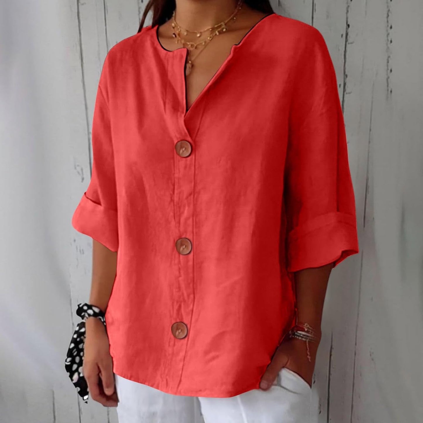 Gertrud™ | Stilvolle Oversize-Bluse aus Leinen