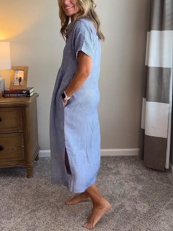 Nyssa™ | Elegantes gestreiftes Kleid