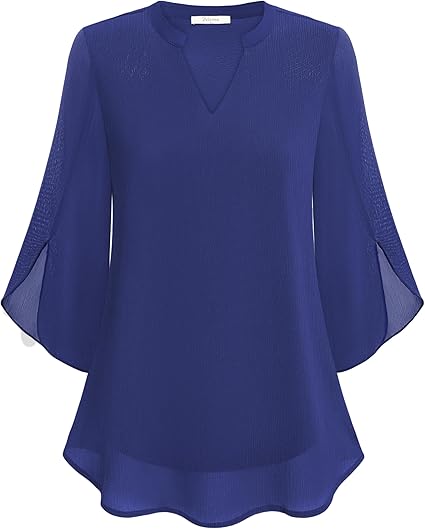 ELINA™ | Chiffon-Bluse in A-Linie
