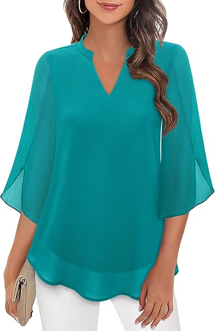 ELINA™ | Chiffon-Bluse in A-Linie