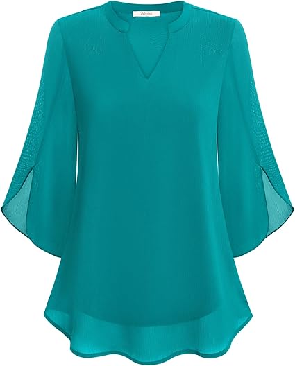 ELINA™ | Chiffon-Bluse in A-Linie