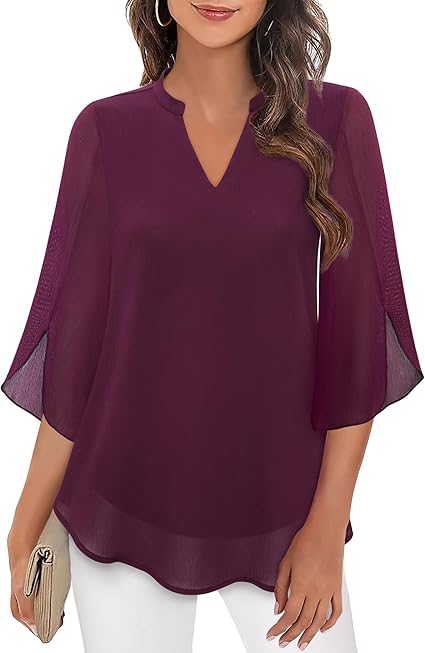 ELINA™ | Chiffon-Bluse in A-Linie