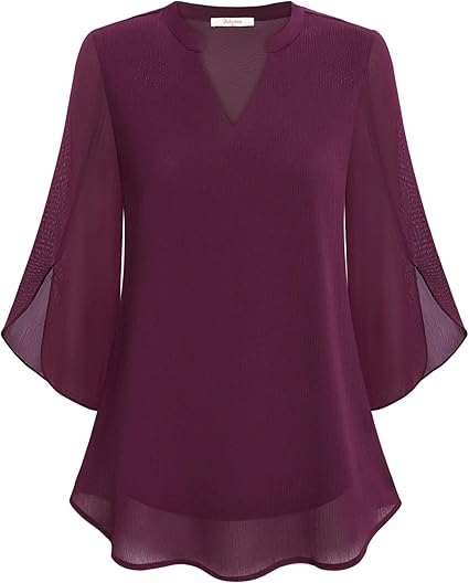 ELINA™ | Chiffon-Bluse in A-Linie