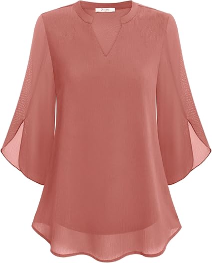 ELINA™ | Chiffon-Bluse in A-Linie