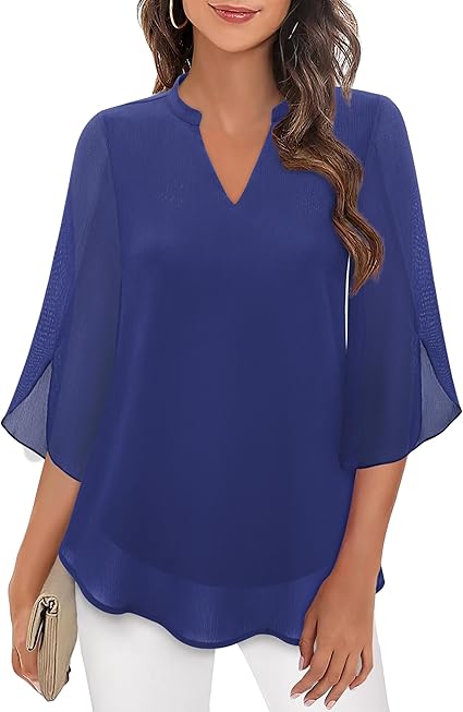 ELINA™ | Chiffon-Bluse in A-Linie