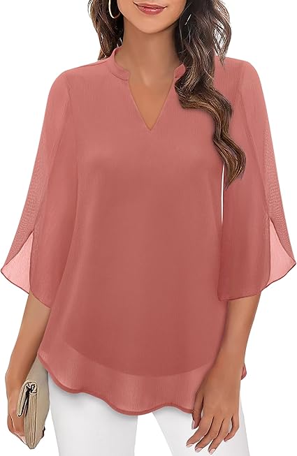 ELINA™ | Chiffon-Bluse in A-Linie
