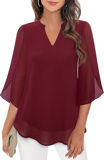ELINA™ | Chiffon-Bluse in A-Linie