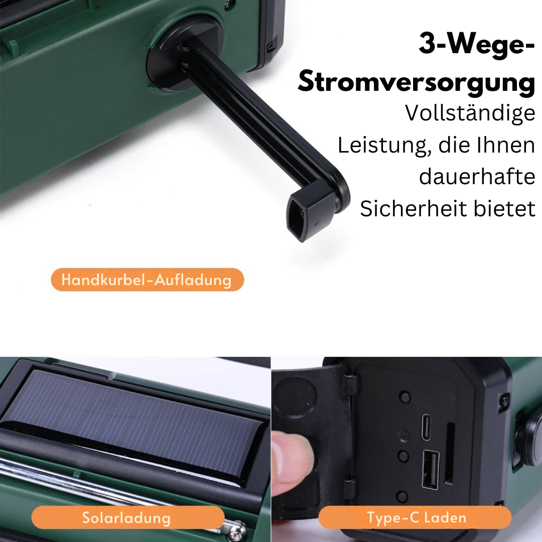 SafeTune™ | 4-in-1 Multifunktional Tragbares Notfallradio