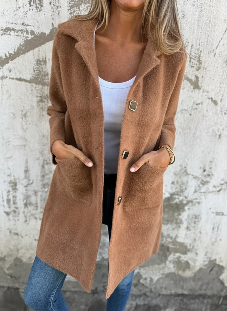 Ada™ | Langarm-Mantel mit Brusttaschen