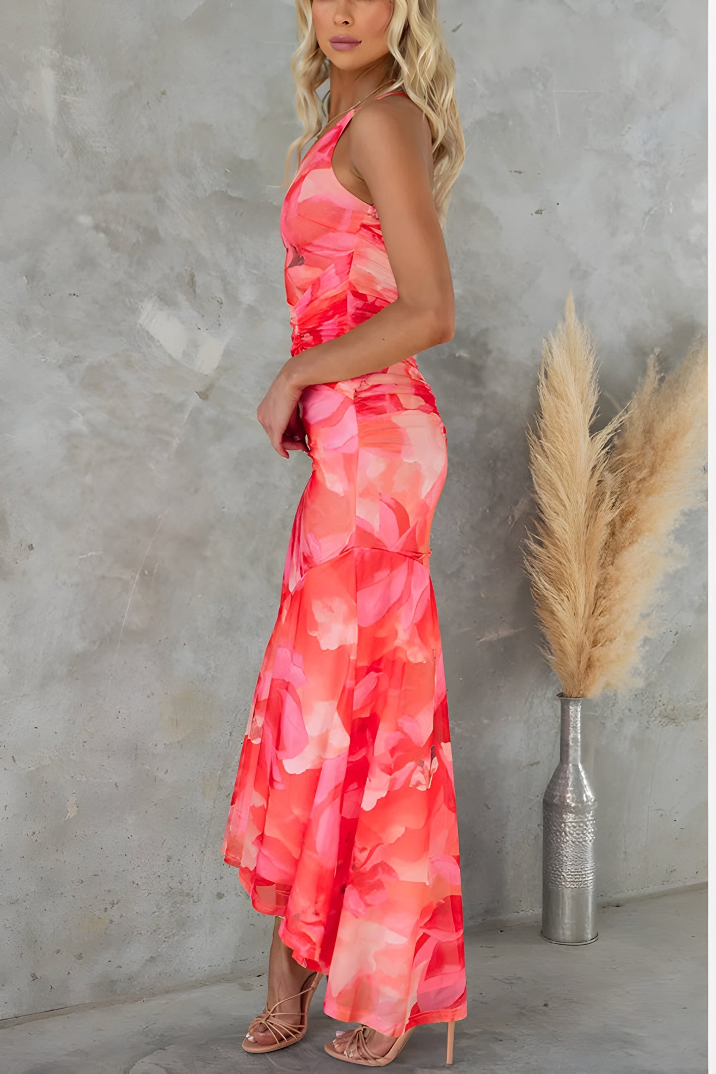 Lieblich™ | Florales Aquarell-Maxikleid
