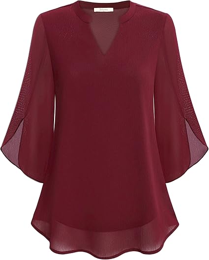 ELINA™ | Chiffon-Bluse in A-Linie
