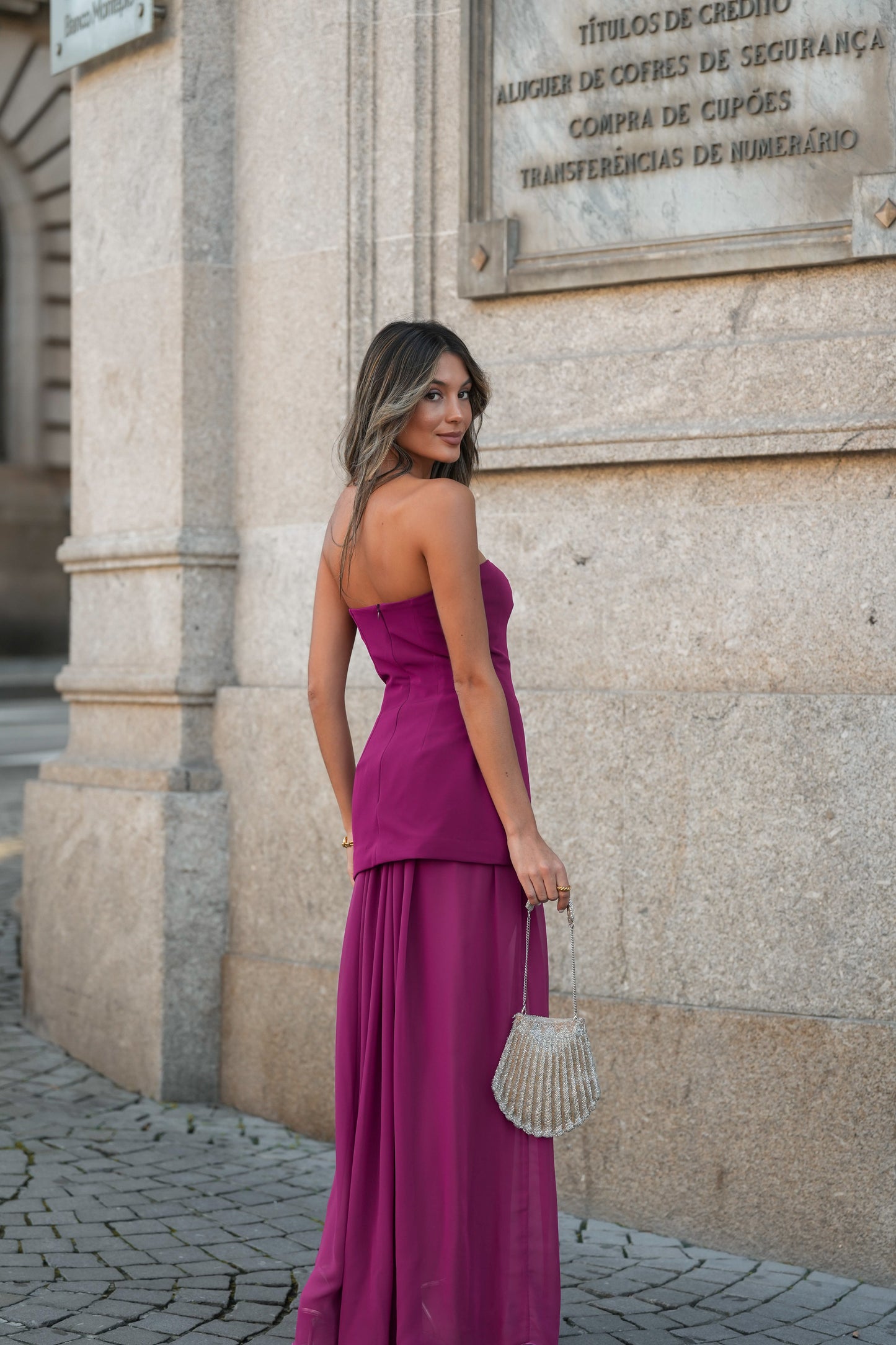 Isolde™ | Abendkleid mit fließendem Cape