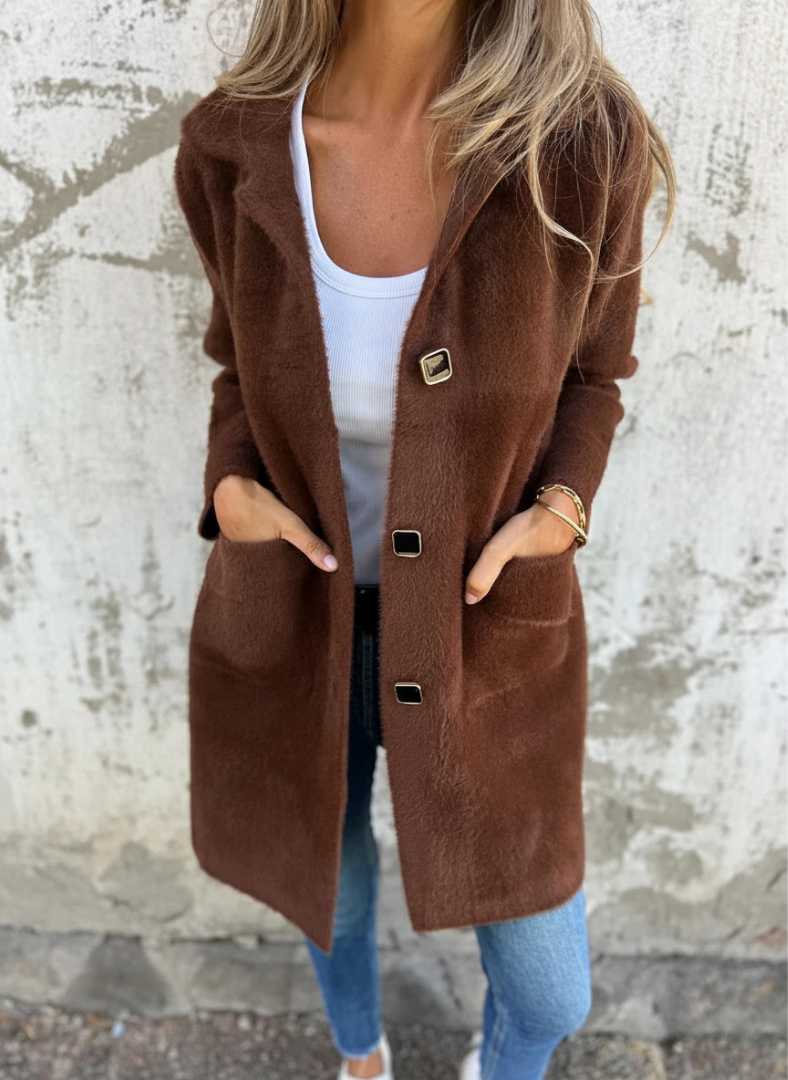 Ada™ | Langarm-Mantel mit Brusttaschen