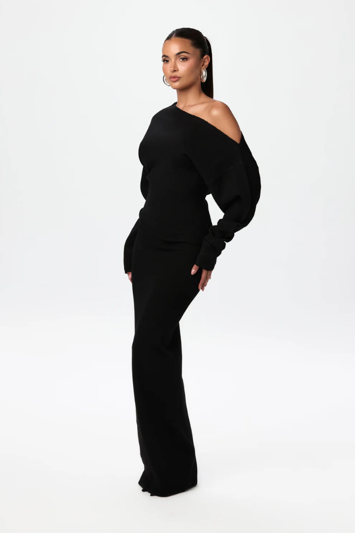 Fiara™ | Off-Shoulder Strickkleid