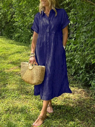 Nyssa™ | Elegantes gestreiftes Kleid