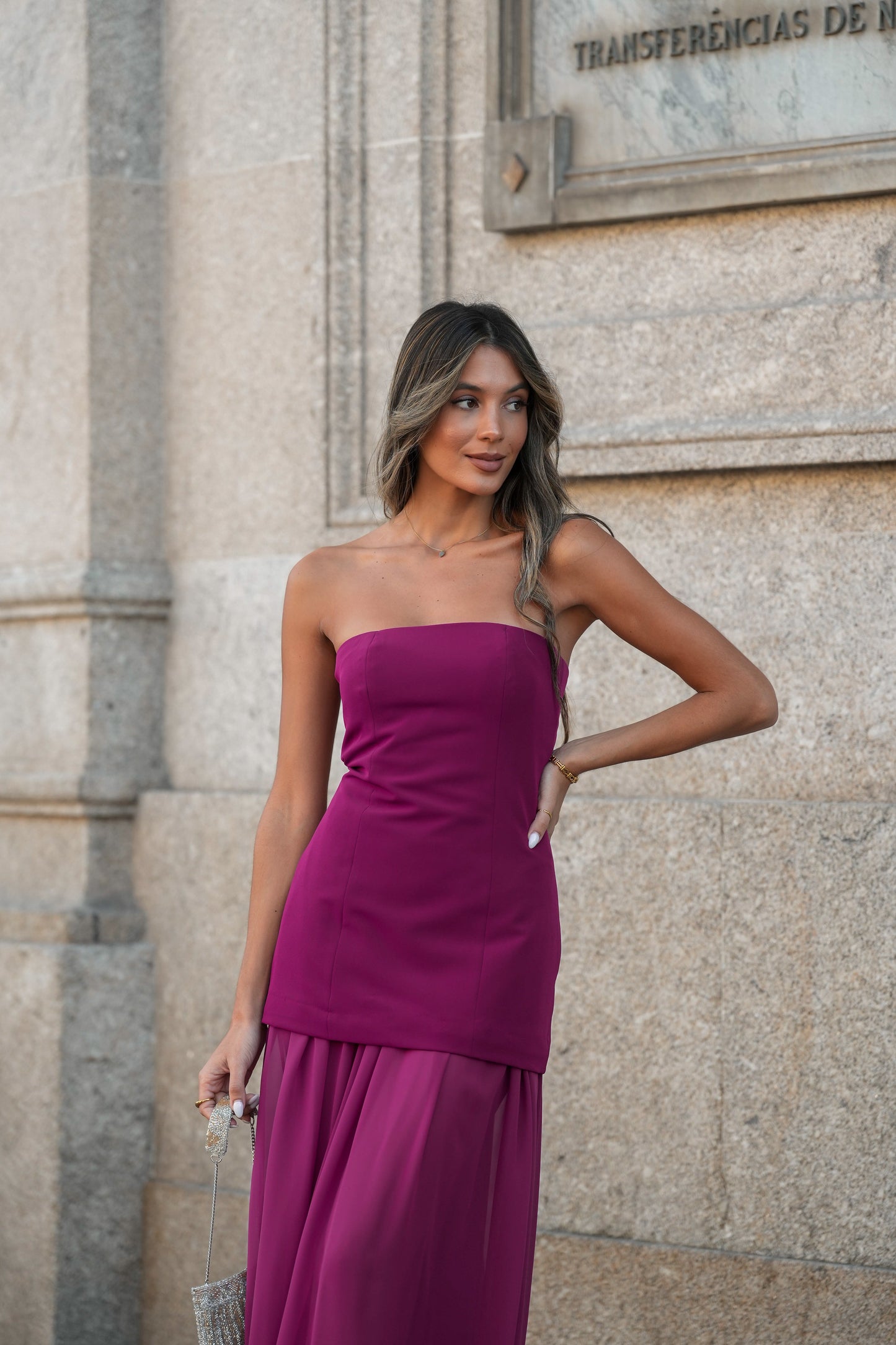 Isolde™ | Abendkleid mit fließendem Cape