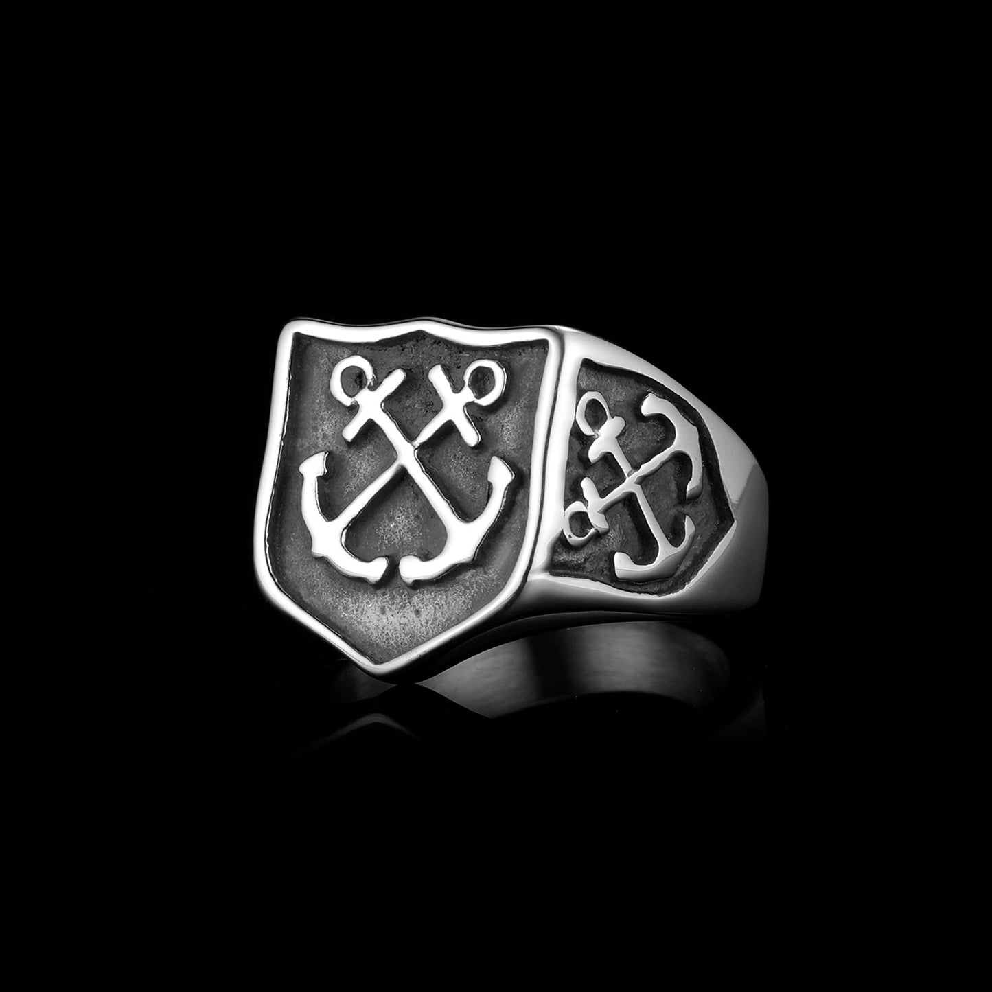 Fleurva™ | Ring mit Überkreuzten Ankern