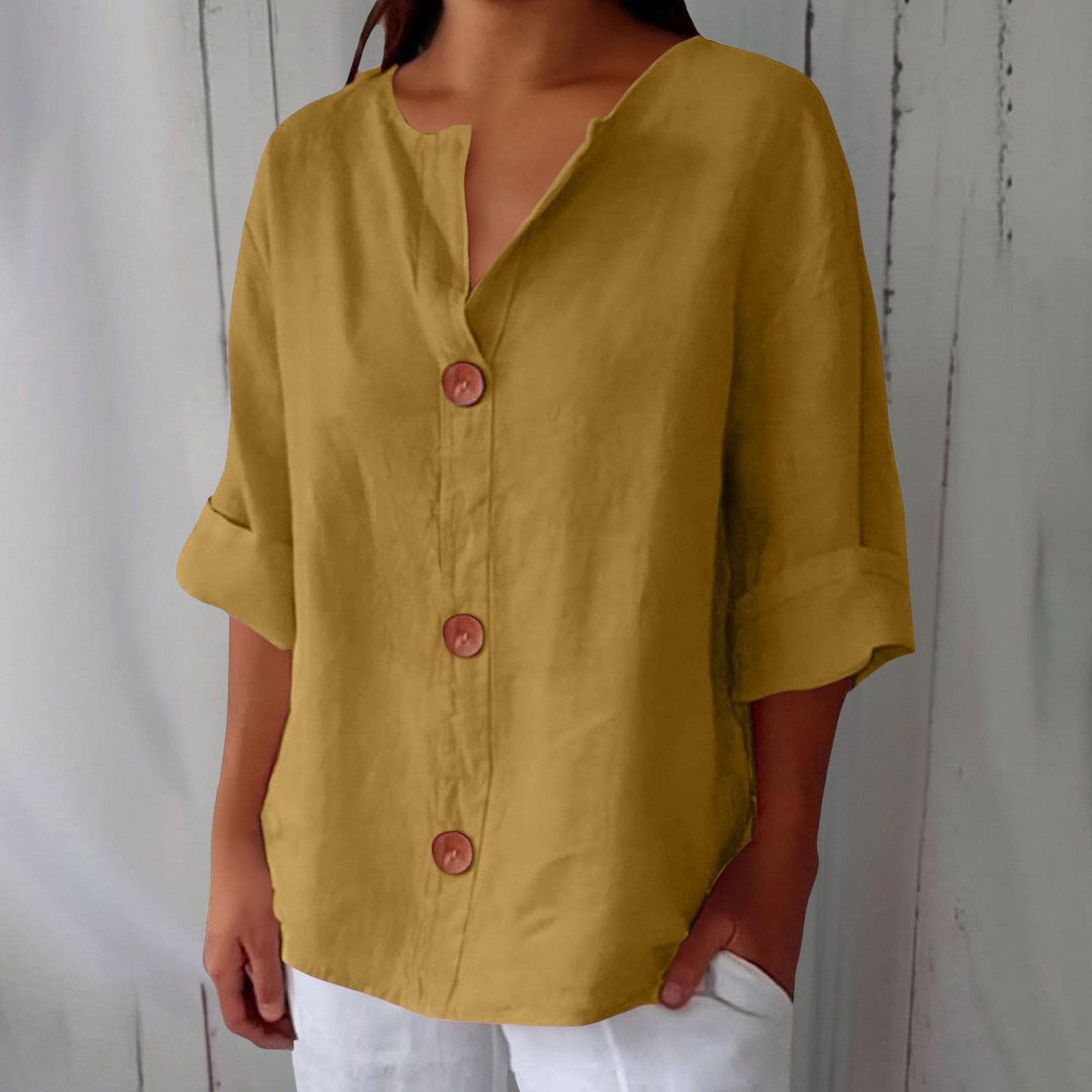 Gertrud™ | Stilvolle Oversize-Bluse aus Leinen