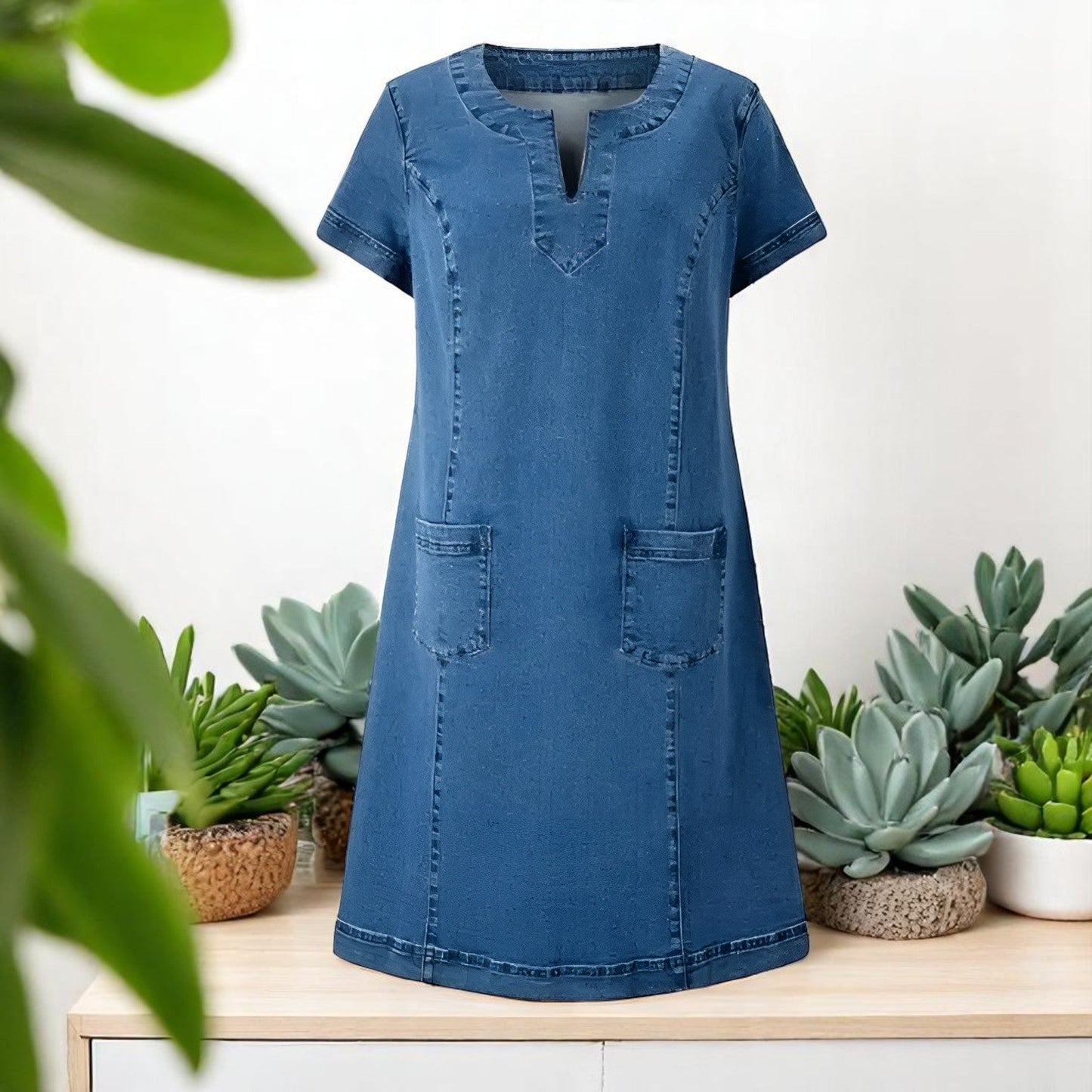 Brigitte™ | Lässiges Freizeitkleid aus Denim