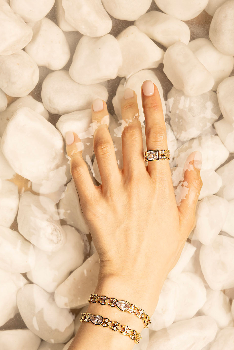 Ravina™ | Funkelnde Gliederkette Ring