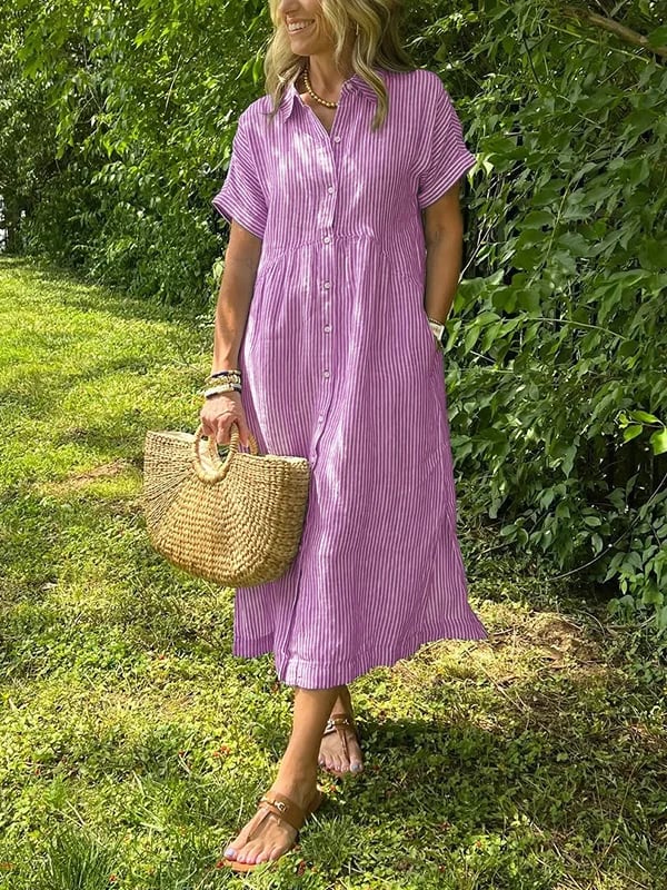 Nyssa™ | Elegantes gestreiftes Kleid