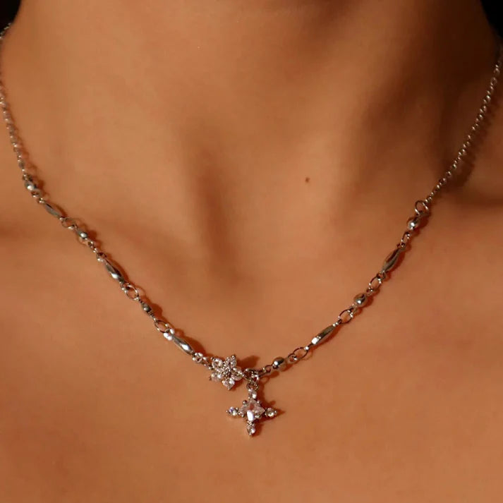 Diamant Kreuzkette