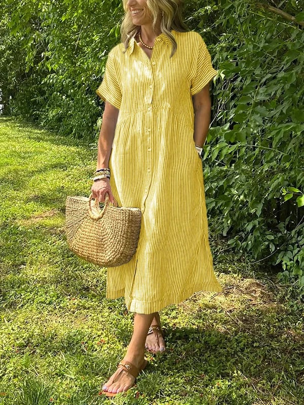 Nyssa™ | Elegantes gestreiftes Kleid