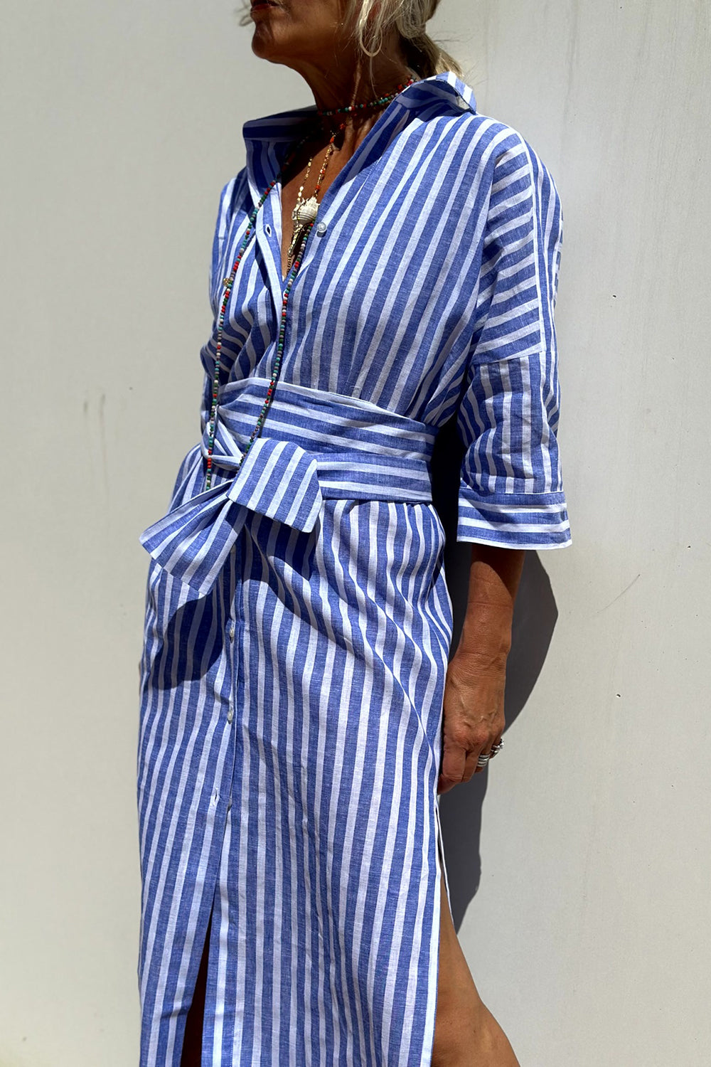 Zina™ | Elegantes gestreiftes Kleid