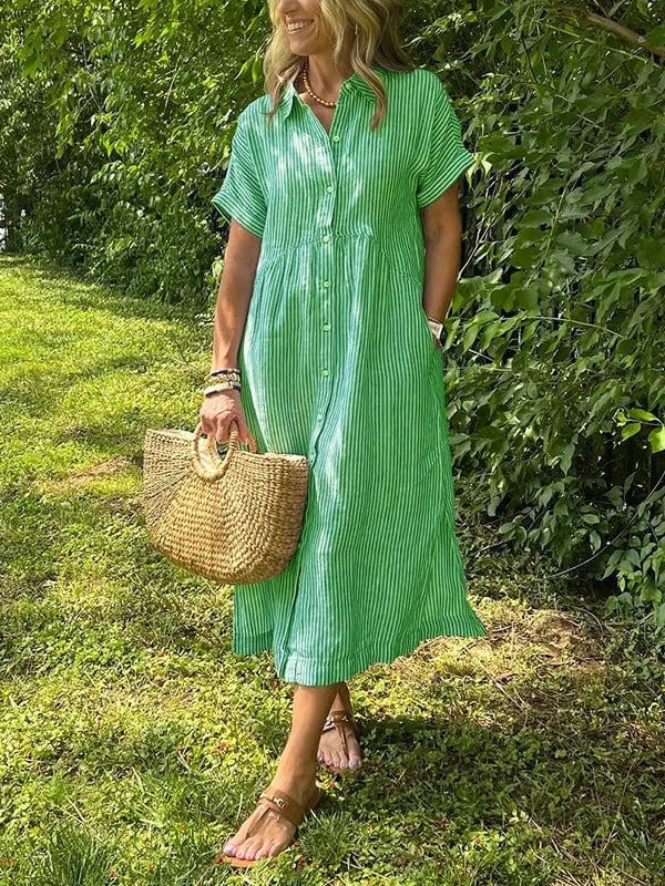 Nyssa™ | Elegantes gestreiftes Kleid