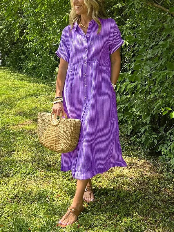 Nyssa™ | Elegantes gestreiftes Kleid