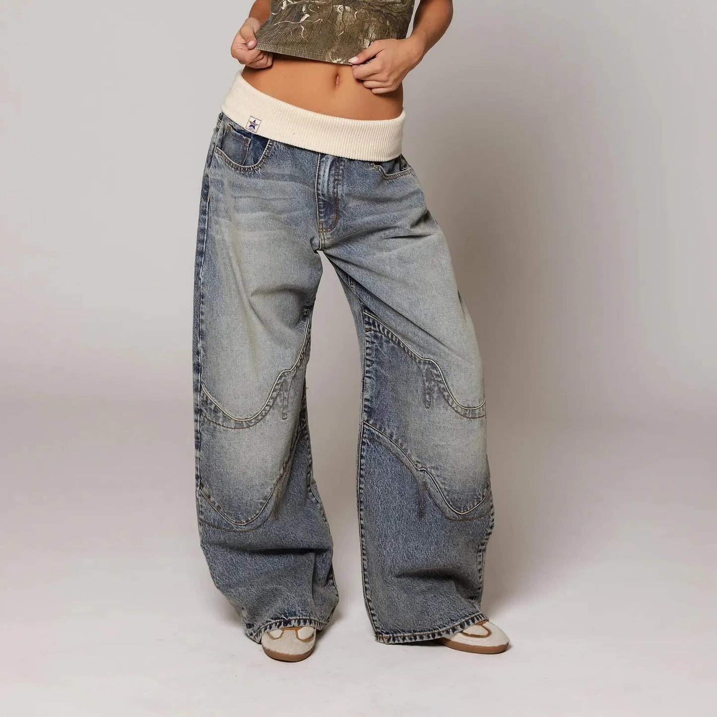 Jolanda™ | Tief sitzende Baggy-Jeans